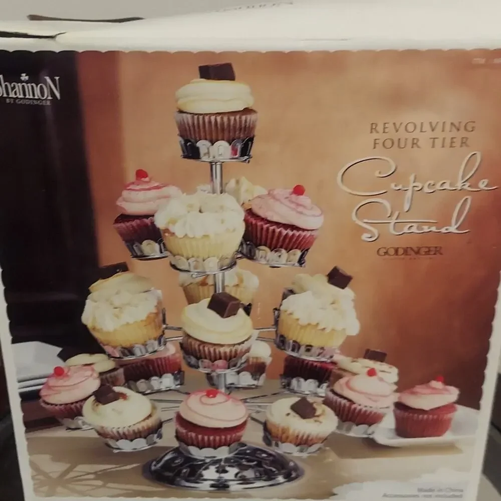 Shannon Revolving Four Tier Cupcake Stand by Godinger